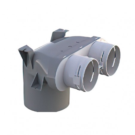 Difuzoru pievienošanas kārba, LDL-H 125-75x2 horizontāli