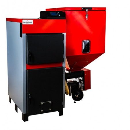 Granulu un malkas apkures katls ECO BIO RES 30 (30kW)