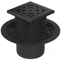 Grīdas Traps L1PVSU 110 C - Melns, nerūsējošais tērauds