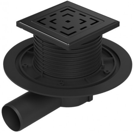 Grīdas Traps L1PVBU 50 C - Melns, nerūsējošais tērauds