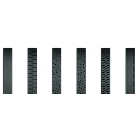 Dekoratīvas nosegrestītes lineārajiem trapiem Melnā krāsā